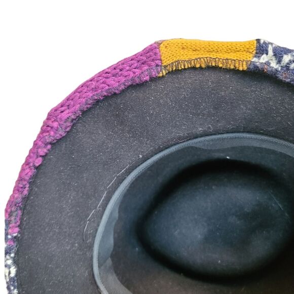 Patchwork Sweater Fedora Hat - Picture 8 of 9
